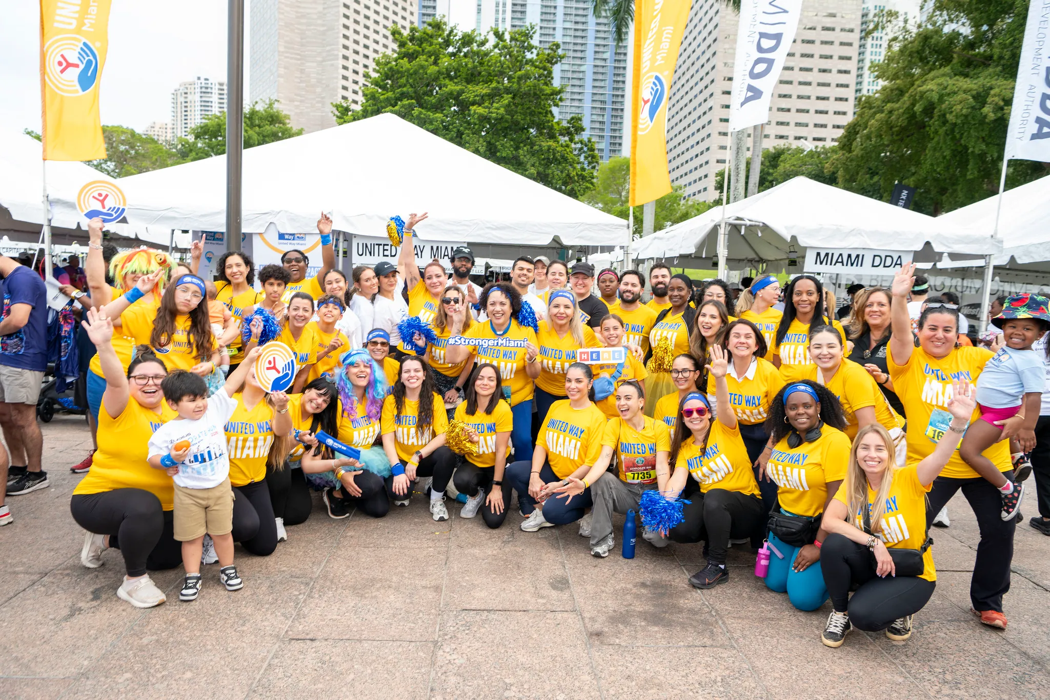 The team together at a company event